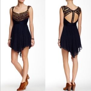 Free People Coin Embellished Baby Doll Dress 0